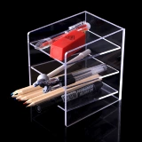 Свежий простой держатель для ручек, акриловая система хранения, вместительные и большые канцтовары