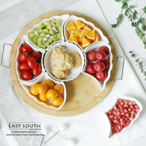 Japanese-style ceramic platter fruit dried fruit snack container with tray with lid Diet combination