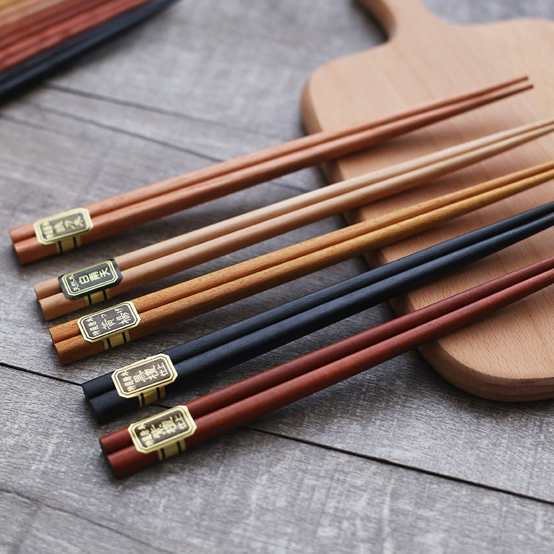 Japanese-style log five-color chopsticks wooden five-wood pointed chopsticks gift chopsticks set box twist chopsticks tortoise shell chopsticks square chopsticks - Taobao