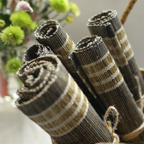 Day Style Natural Hemp Dining Mat Handwoven Dining Cushion Strip Table Flag Table Mat Tea Art Mat Photography Background Table Cloth