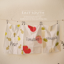 Colorful little fresh fruit dining cushion single layer of thin tea towels pure cotton 40 5 * 60 5 large dining towel gourmet matching