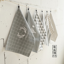 Nordic simple cotton and linen double-layer placemats 28cm * 38cm creative geometric Mori rectangular insulated placemats