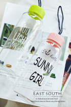 Creative English alphabet printing handy glass candy color cute student summer water Cup