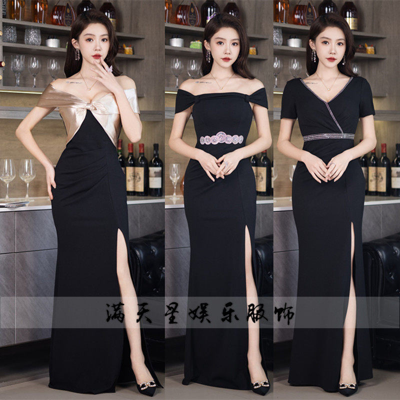 夜总会小姐服夜场佳丽服晚礼服KTV工作服酒吧小妹服性感连衣裙