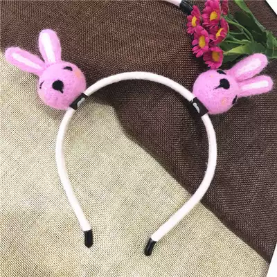 2021 new Korean little girl children's wool felt three-dimensional bunny hairband hairpin hairband non-slip non-slip headband