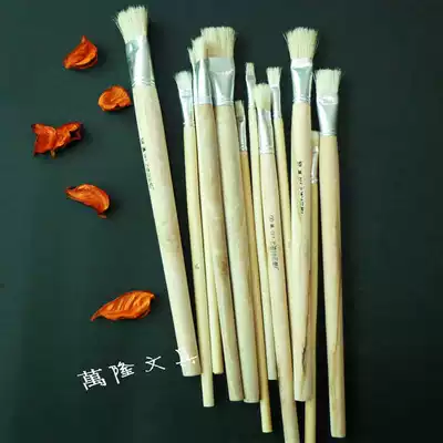 1-12 oil brush wholesale single pig brush watercolor pen pig mane brush oil brush raw flower brand row brush