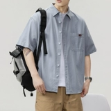 Японская ретро летняя рубашка, футболка, мужская куртка, короткий рукав, изысканный стиль, свободный крой