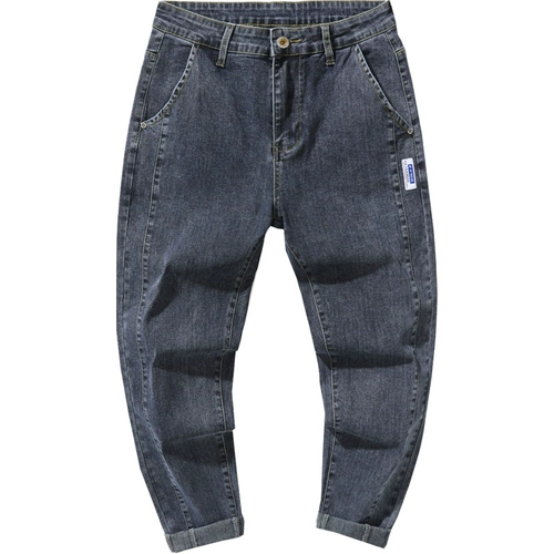 Джинсы, штаны, трендовые повседневные брюки, свободный прямой крой, осенние