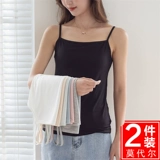 Короткая летняя белая базовая приятная телу майка топ без рукавов