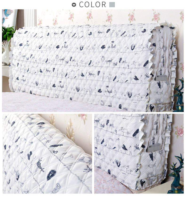 Trải giường 1,5m Giường 1,8m trải giường Châu Âu chần gỗ rắn mềm túi vải bọc giường che bụi - Bảo vệ bụi ao dieu hoa