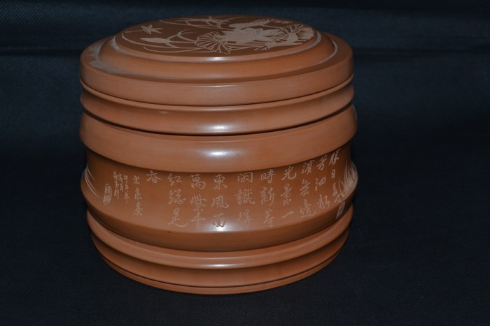 精品蟋蟀盆| 苏州南盆澄泥沈世南鸳鸯戏水，蟋蟀玩家的收藏圣品