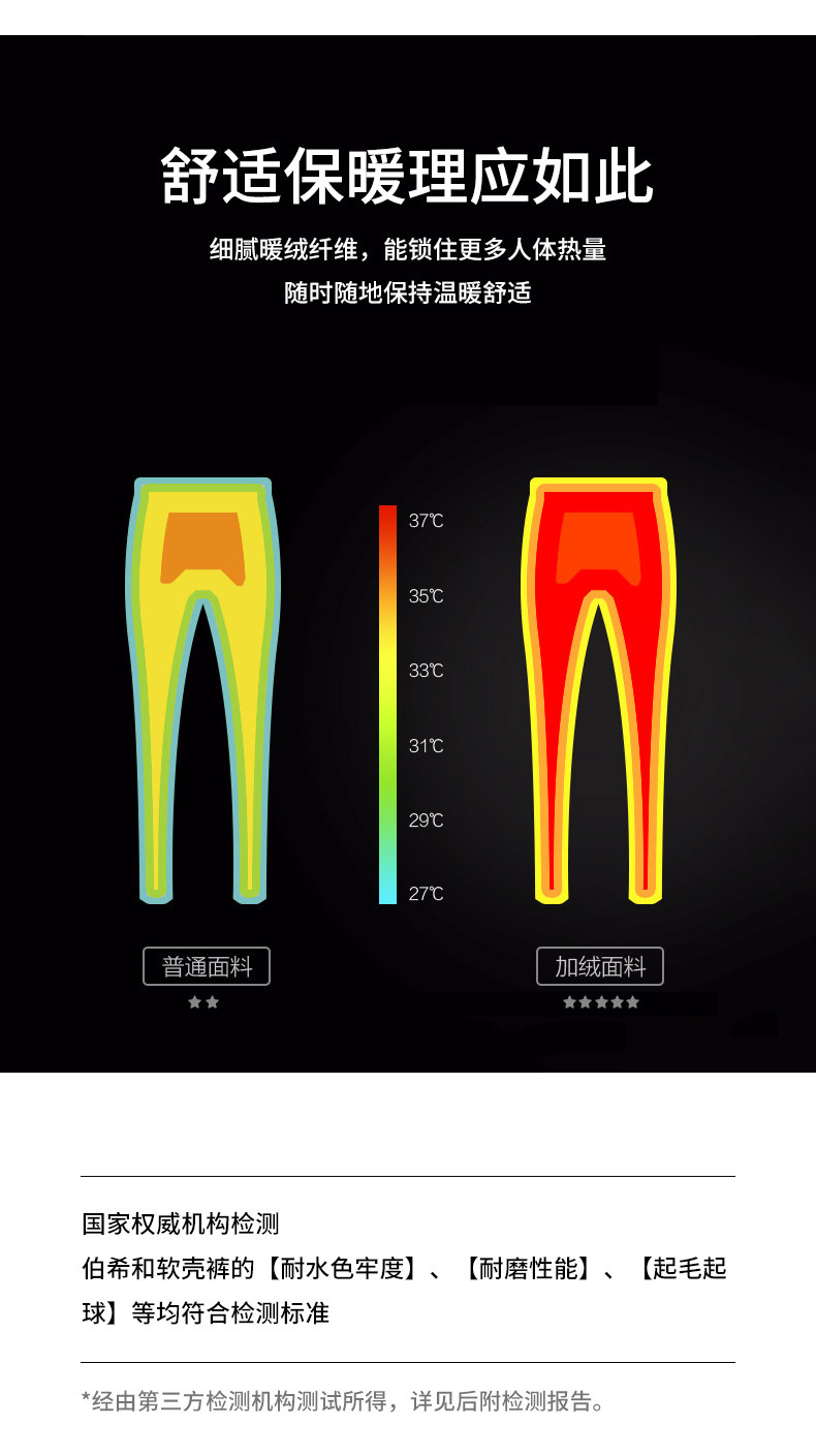 伯希和 男女 柔软高弹 户外软壳裤 图5