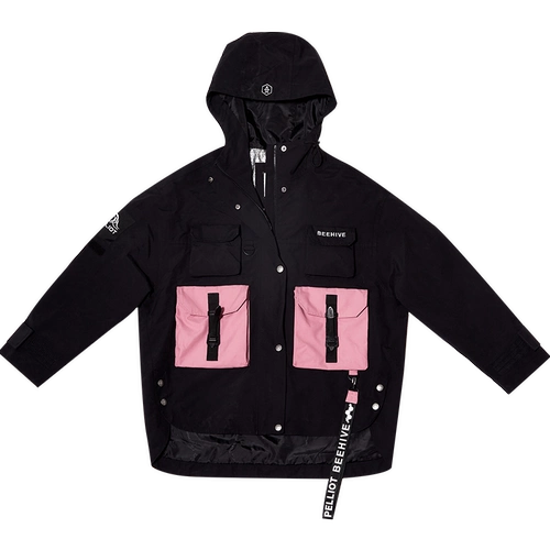 Черная дорожная ветрозащитная водонепроницаемая куртка