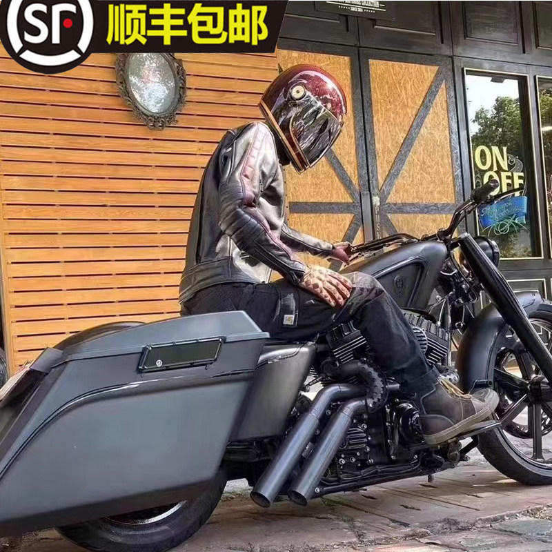 BELL Bullitt hard hat carbon fiber retro harley motorcycle motorcycle full helmet Indian latte BMW Triumph