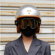 100% windglass retro Harley motorcycle half helmet personality with BARSTOW locomotive wind mirror