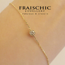 Fraischic moon Full of Stars single diamond 18K gold inlaid cake edge 10 natural diamond bracelet female