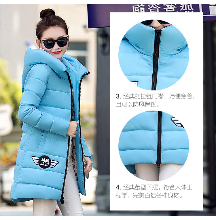 Áo xuống mùa đông cho nữ dài phiên bản Hàn Quốc của áo thun cotton mỏng giảm giá áo phao nữ hàng hiệu