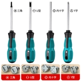 Отвертка, сильный магнит, треугольник, гаечный ключ