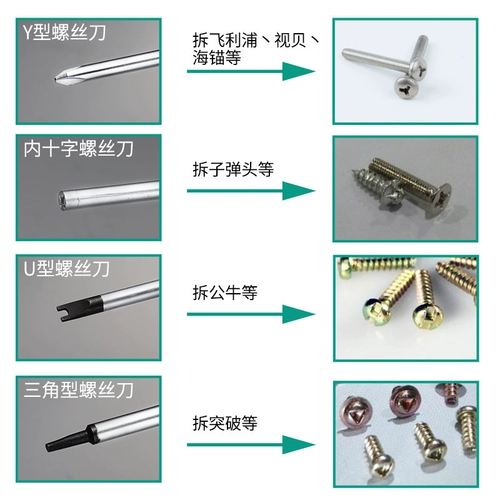 Отвертка, сильный магнит, треугольник, гаечный ключ
