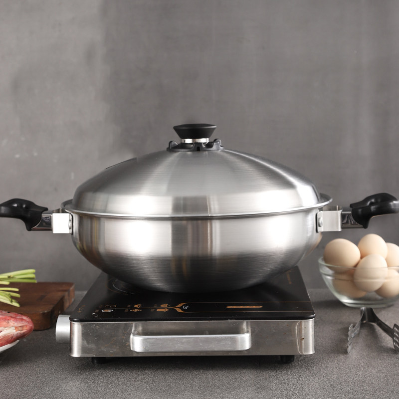 Royal Fianly Queen Pan 304 Stainless Steel Frying Pan Non-stick Pan No Coat Smoke-free Domestic Queen Frying Pan-Taobao