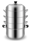 Steamer, original rice steamer, non-flavor steamer, three-layer thickened stainless steel steamer, household multi-layer steamer, steamer basket