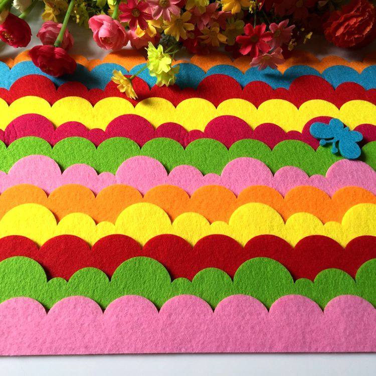 School kindergarten opening blackboard corridor environment layout creative theme wall with non-woven wave bar guardrail