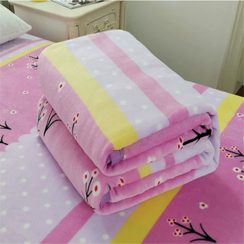 Cộng với tấm nhung dày mùa đông ấm áp nhung san hô chăn chống trượt phần mỏng flannel lớn đôi chăn mat - Khăn trải giường