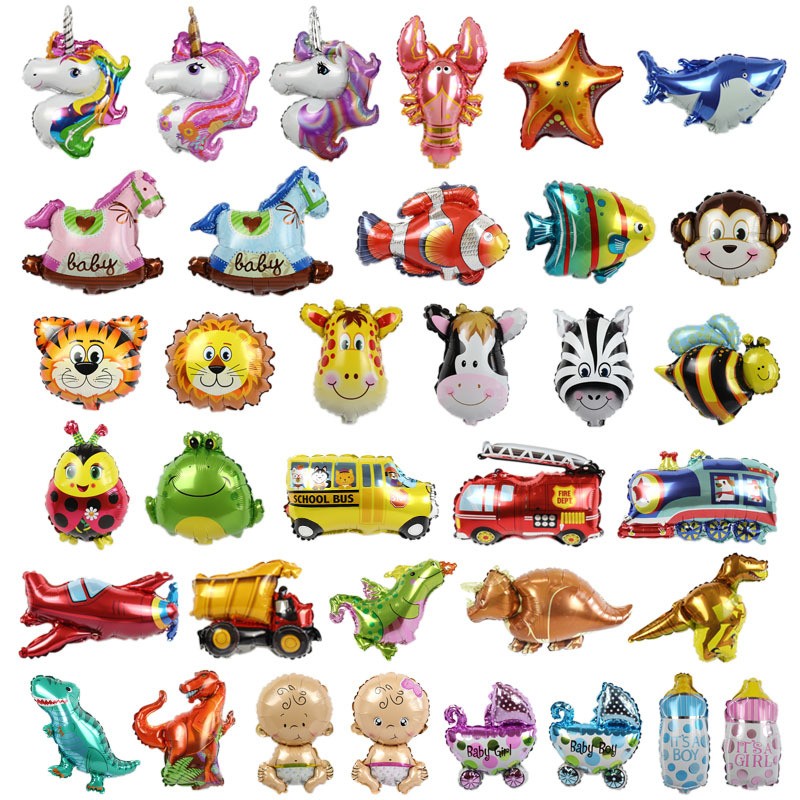 Small Mini Series Aluminum Film Balloons Various Small Aluminum Film Cartoon Balloons Balloon Set Matching Small Balloons