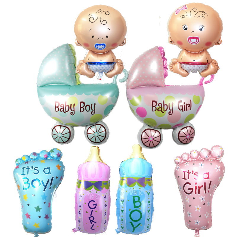 New stroller baby bottle foot baby aluminum foil balloon full moon hundred days first birthday decoration