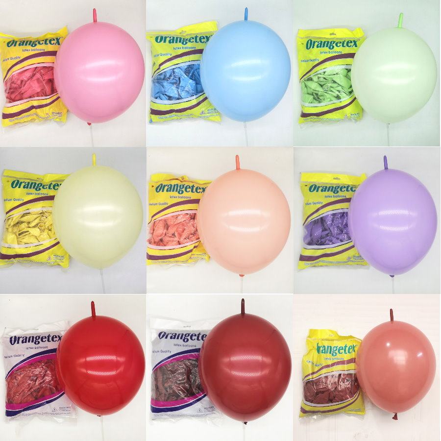12-inch macaron tail O-card homemade balloon achromatic color with pop color ensemble single side background ball red