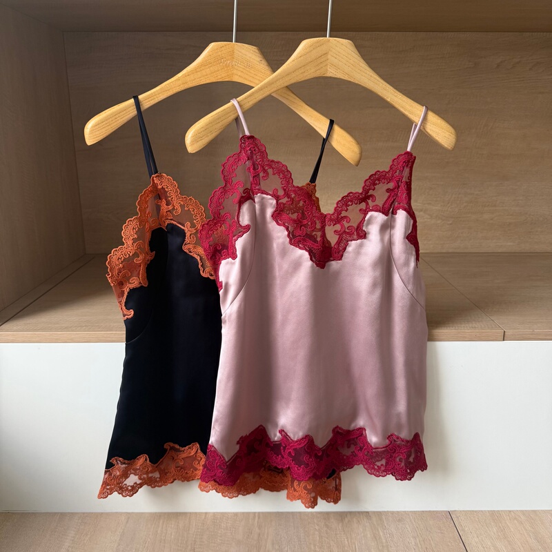 Authentic~ Designer Niche 2027 Early Spring New Lace Embroidered Camisole, Elegant and Sexy Inner Wear Lace Tank Top Authentic~ Designer Niche 2027 Early Spring New Lace Embroidered Camisole, Elegant and Sexy Inner Wear Lace Tank Top