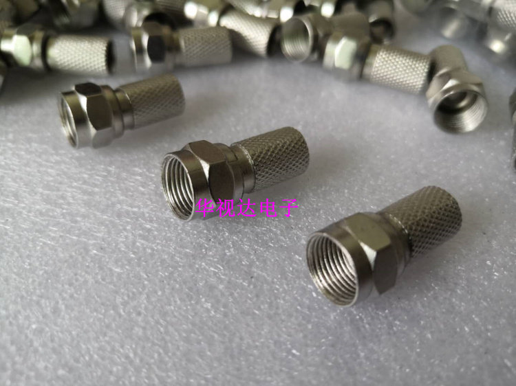 Spiral self-tight 75-5 Ying system lengthened thickened 1 Yuan 2 large pot antennas Anti-5G high frequency head connecting wire F joint