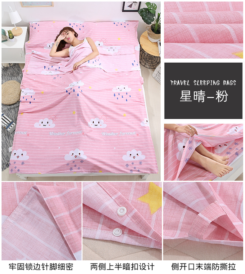 Du lịch khách sạn trên bẩn bông túi ngủ người lớn kinh doanh khách sạn đôi quilt bao gồm di động du lịch chống bẩn tờ người