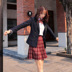 đồng phục học sinh gió mùa xuân và mùa thu Anh thiết lập trường trung học sinh lớp phù hợp với phiên bản Hàn Quốc dệt kim đồng phục nữ gió đại học của Nhật Bản mặc thủy thủ của vest 