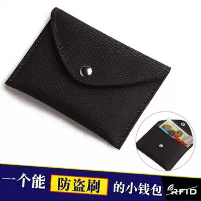 Anti-theft brush Summer men Oxford cloth card Bag Men's Mini small coin wallet canvas coin bag card bag women driver's license bag