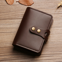  Card bag mens multi-function card position leather card holder business card holder credit card cover Drivers license Crazy Horse cowhide retro trend