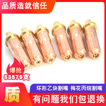30 national standards full copper ring-shaped acetylene plum blossom cutting nozzle propane cutting nozzle G01-30 100 torch nozzle