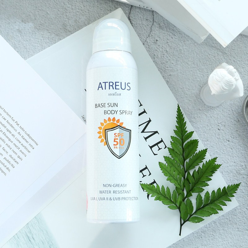 泰国ATREUS防晒喷雾 SPF50清爽不油腻牛奶美白防水隔离霜保湿补水