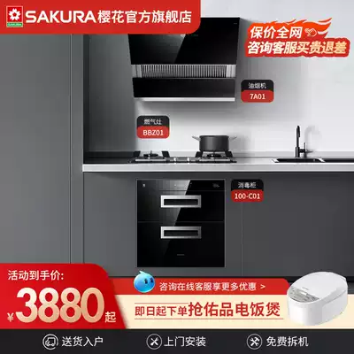 Sakura 7A 01 BBZ01 100-C01 range hood gas stove hood gas stove cover smoke cooker set