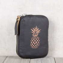  Nine deep mountains sheepskin coin purse card bag horizontal wallet printed leather purse mens and womens couples