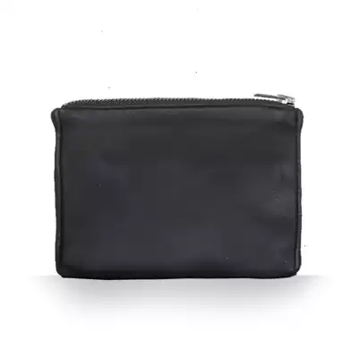 Sheep leather coin wallet leather short clip bag simple original design for men and women couples