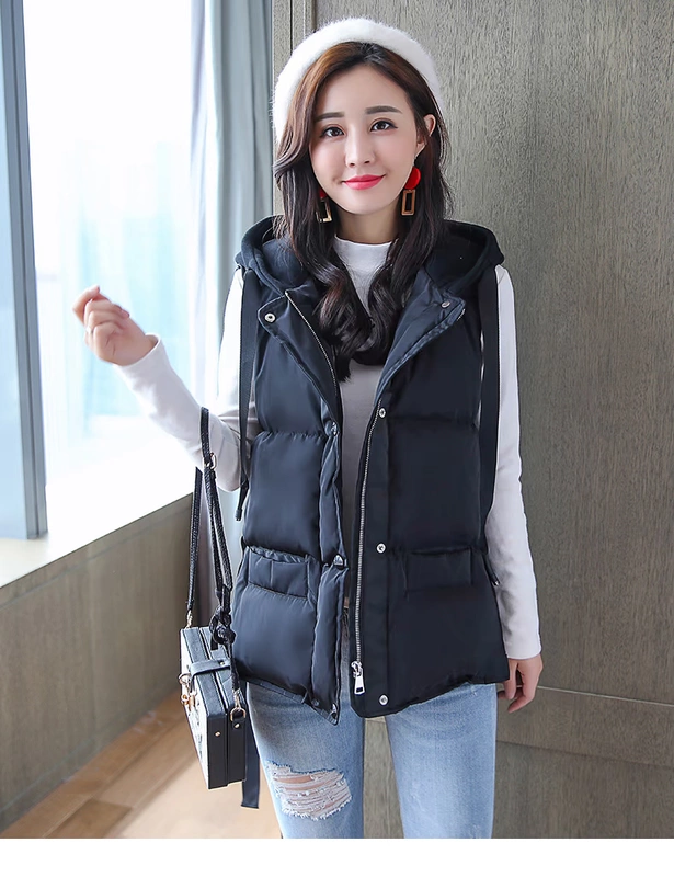 Gao Xuan cotton vest nữ mùa thu đông ngắn 2018 Phiên bản Hàn Quốc của áo vest dày có kích cỡ lớn vest vest