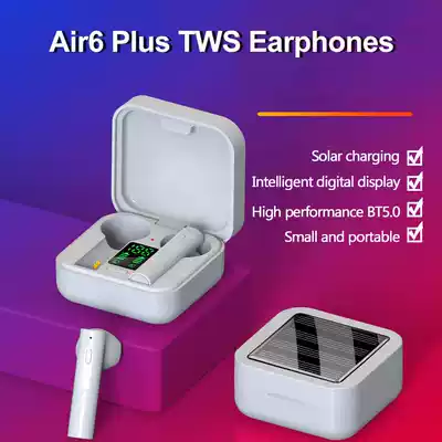 Air6 Plus TWS Mini Earbuds BT5 0 Solar Charge Half In-ear Ea