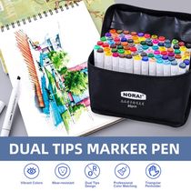 80 Vibrant Colors Art Markers Set Double Tip Broad Fine Poin