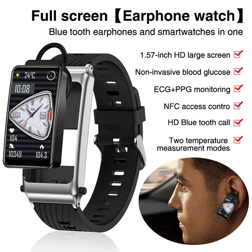 Уаш для наушников Smart Watch Bluetooth Call Call NFC наушники