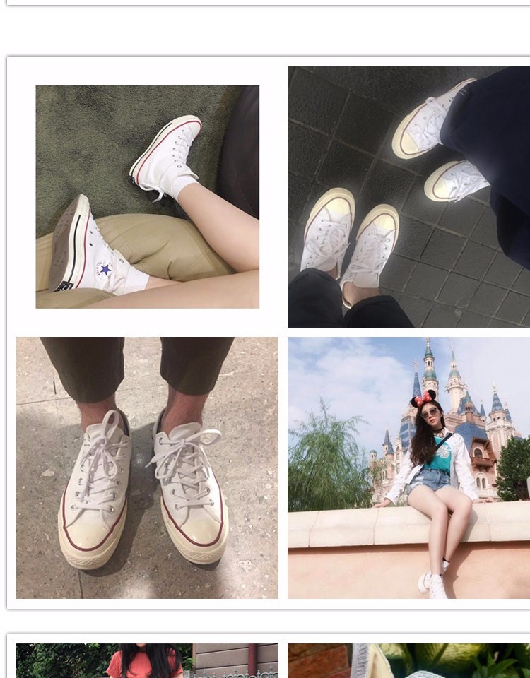 Converse Converse 1970s Giày vải cao và thấp tiêu chuẩn Samsung 162065c 162056c jordan panda cổ thấp
