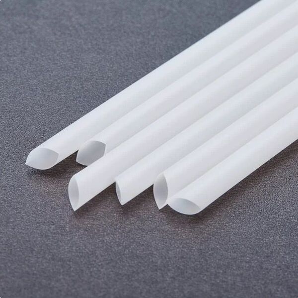 PLA Disposable Straws Degradable Independent Packaging Thick Tube High Temperature Resistant Cold and Hot Drinks Milk Tea and Coffee Environmental-Friendly Fine Tea