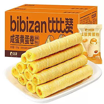 比比赞.咸蛋黄鸡蛋卷245g/箱