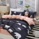 Trái tim cô gái màu đỏ trải giường bốn bộ 1.8 chăn trải giường sinh viên đơn ký túc xá 1,5 đơn ba mảnh