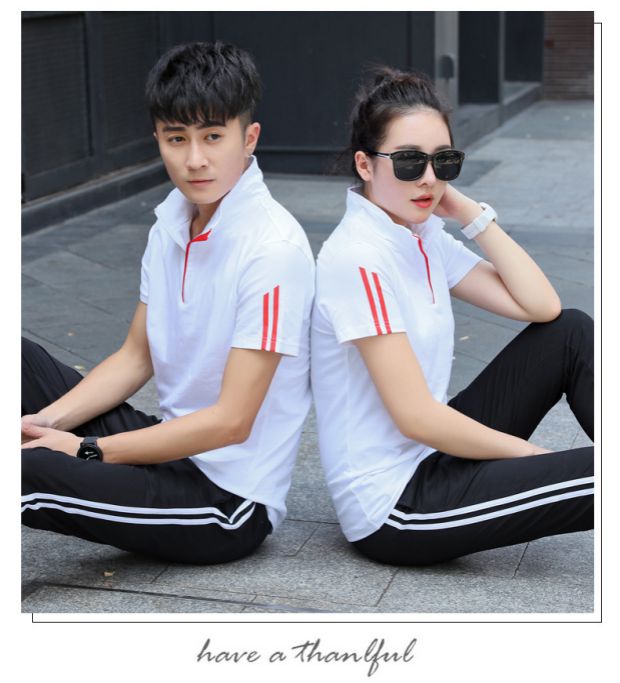 Bộ đồ thể thao nam và nữ mùa hè mới đôi tay ngắn thể thao và bộ đồ giải trí phù hợp với cotton blazer nam